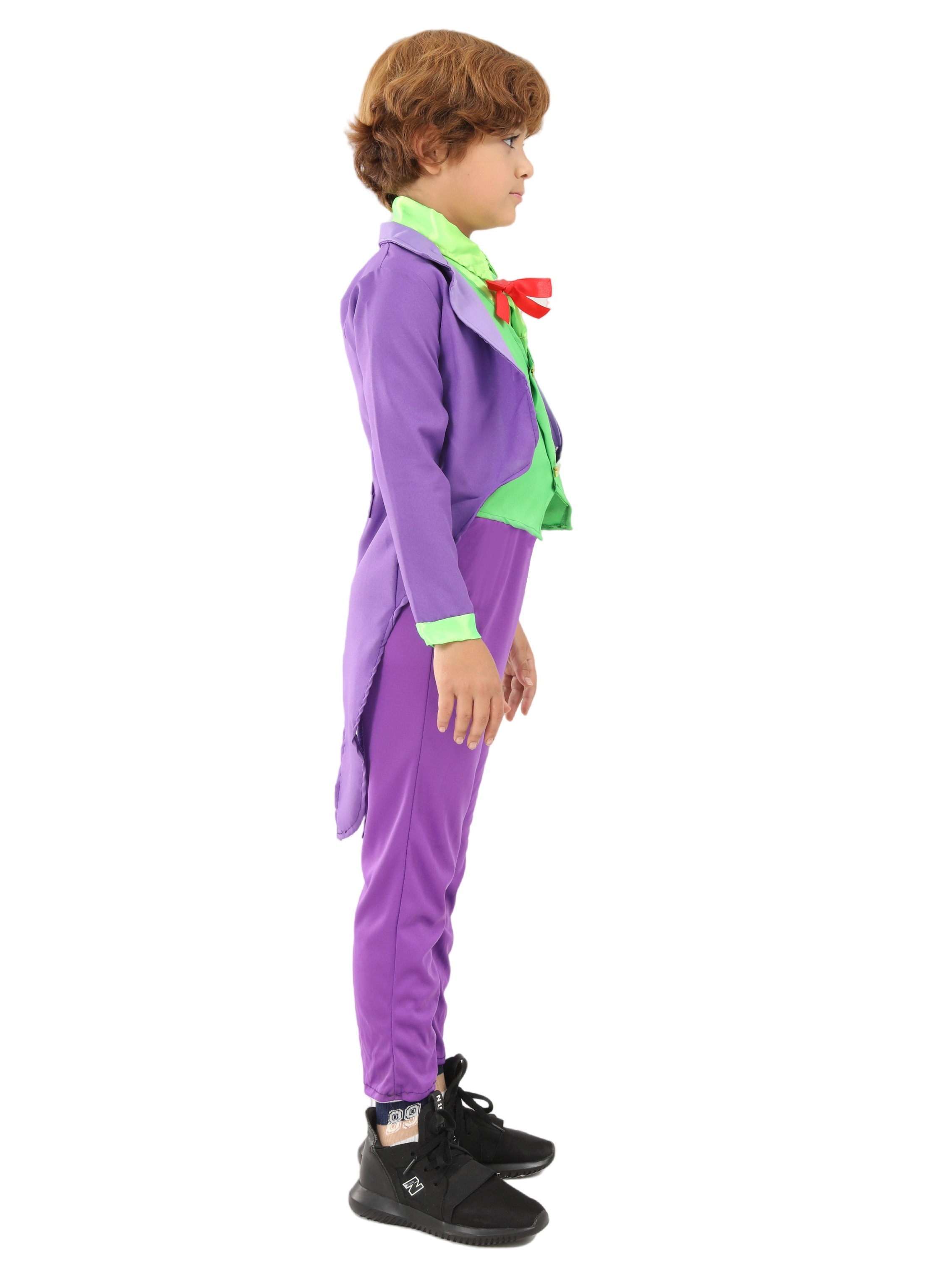 Dark Knight Joker Costume,Boys Halloween Joker Suit3